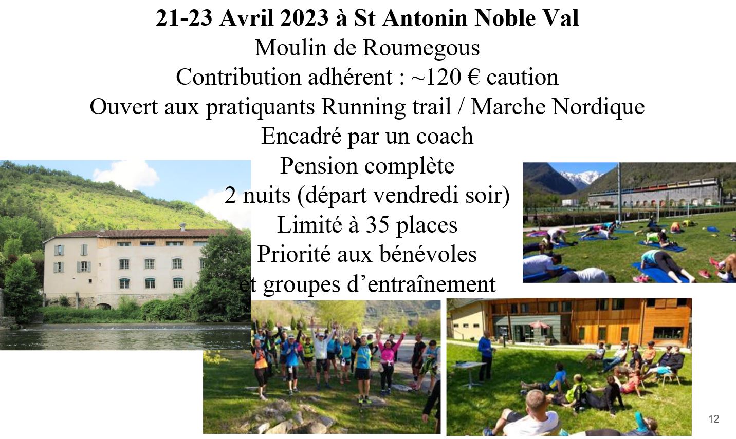 Stage trail & marche