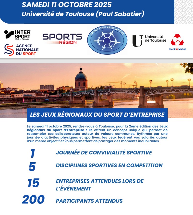 L'AISA participe aux JEUX REGIONAUX du SPORT d'ENTREPRISE-  Samedi 11 Octobre !