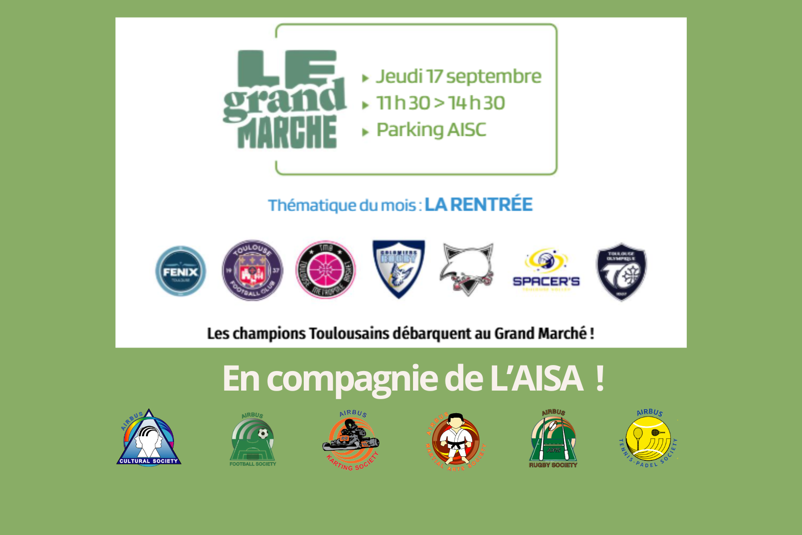 L’AISA s'invite au Grand Marché !